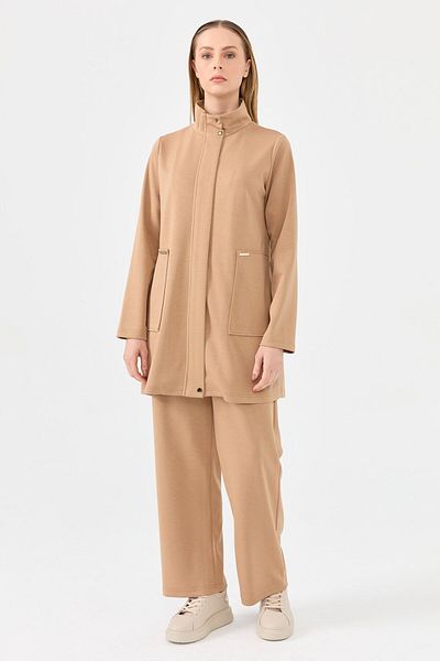 Esswaap Oysh Fabric - Παντελόνι Camel Suit με φερμουάρ