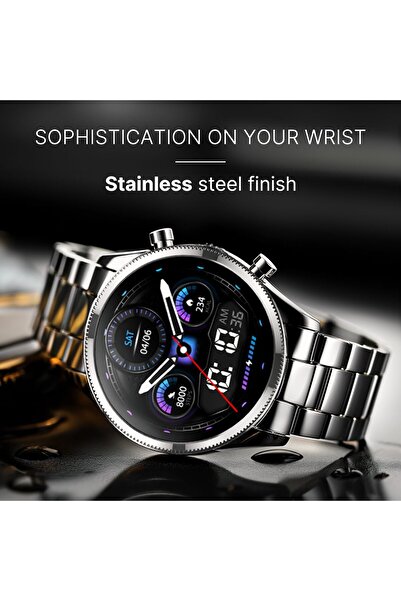 Noise Halo Plus Elite Smartwatch | 1.46" Super Amoled | Stainless Steel | Eli...