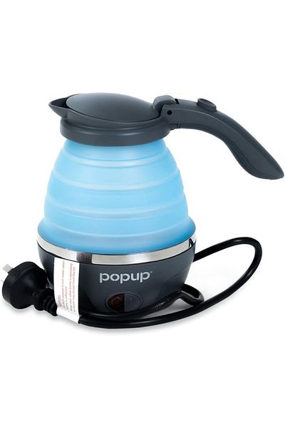 OZtrail Popup 240v Kettle | Blue | Compact Electric Kettle For Fast Boil | Home And Office Use