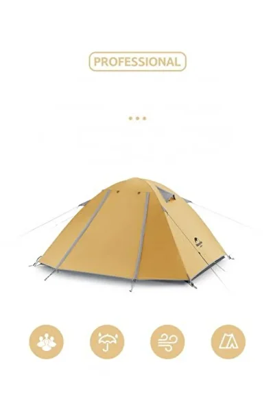 Naturehike P-series Aluminum Pole Tent | Yellow | Outdoor Camping Tent | Tent For Adventures