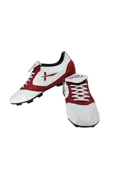 Vector X Armour Men’s Soccer Shoes | White/maroon | Uk 5 | Lightweight | Soccer Cleats | Comfort