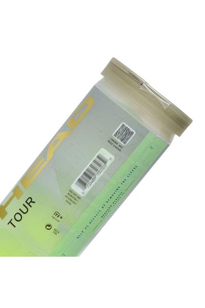Head Tour Tennis Balls | Tube Of 3 | Green | One Size | Durable Tennis Balls | Racquet | Pack