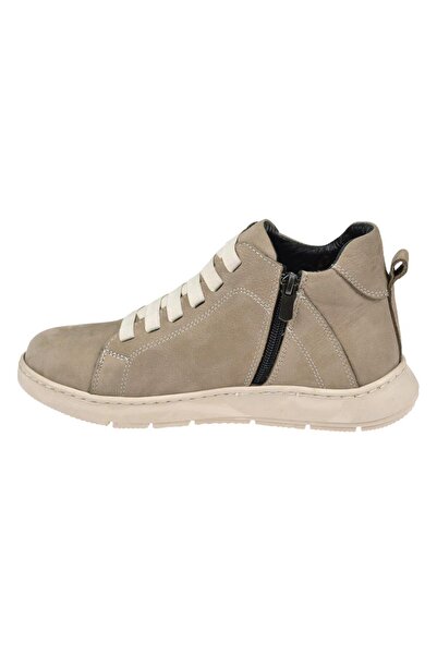 pullman Divadonna Hakiki Deri Üzeri Lastikli Kısa Kadın Bot BL-8471   VİZON NUBUK