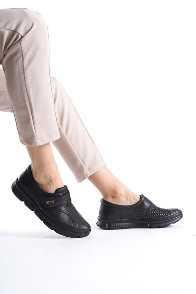 ALPELLİByAlp Γυναικεία Μαύρα Γνήσιο Δερμάτινο Ορθοπεδικό Παπούτσια Καθημερινή...