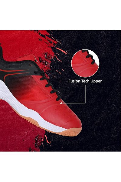 Nivia Hy-court 2.0 Badminton Shoes | Red | Non-marking Squash Shoes For Men | Size Uk 6