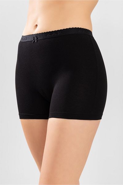BAYKAR Γυναικείο βαμβακερό Lycra Boxer Σορτς Μαύρο