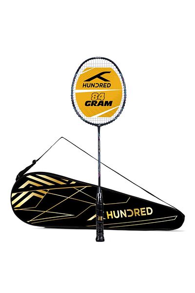Hundred مضرب تنس الريشة Powertek 908 | غطاء كامل | قبضة مريحة | معدات تنس الريشة