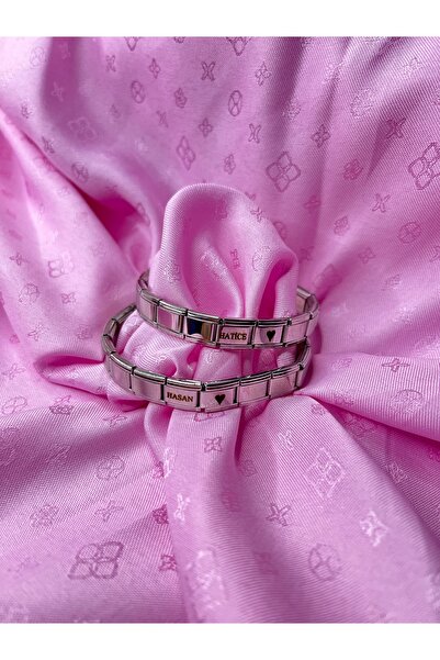 Çelik Baş Harfli Nomination Çift Bilekliği - En Özel Hediye