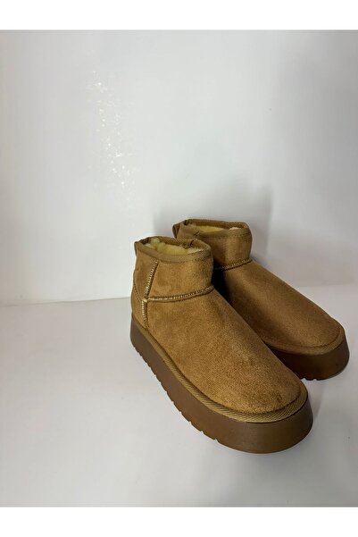 SUSE SHOES TABA SÜET İÇİ PELUŞLU KISA BOT