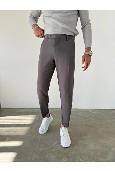 MODA BELİ LASTİKLİ DUBLE PAÇA BOYFRİEND KUMAŞ