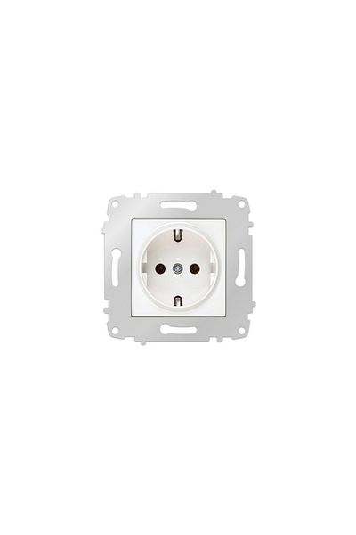VİKO Viko Karre White Set of 3 - Grounded Socket, F Connector, Numeris Cat3 Phone Socket and Triple Frame