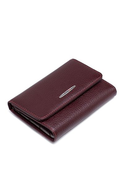Eminsa Women's Burgundy Genuine Leather Small Wallet