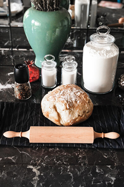 Genel Markalar Mini Masif Ahşap Merdane Klasik 35 Cm