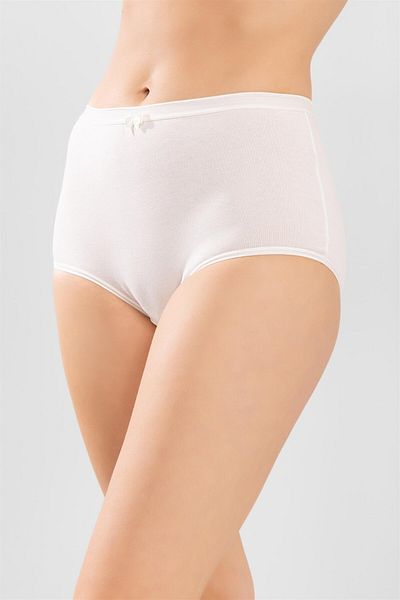 BAYKAR Women's Classic Cut Cotton Plain Bato Panties 3 Pack Cream
