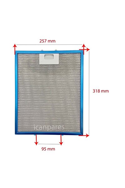 Parmis 25,7 X 31,8 Cm Aspiratör Davlumbaz Metal Yağ Filtresi 257x268mm