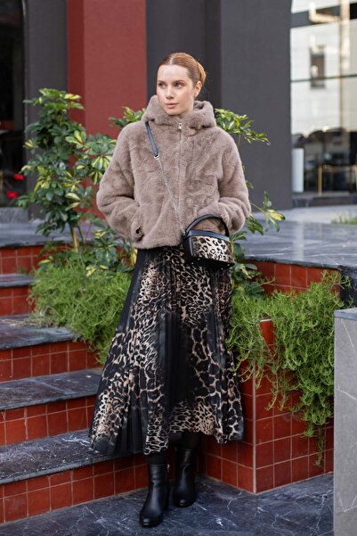 Butik Suat Kar Desenli Pileli Etek