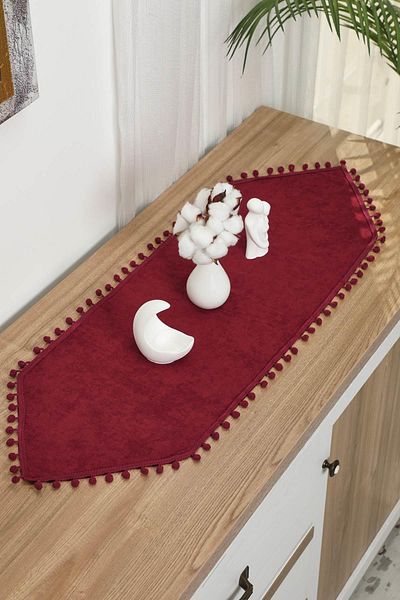 Aisha's Design Runner with Pompoms 120 X 40 Cm,R-20O