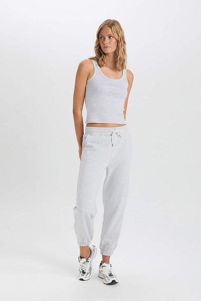 DeFacto Jogger Sweatpants - Χοντρό, ελαστική μέση, κορδόνια, ίσια τσέπη W1505az24wn