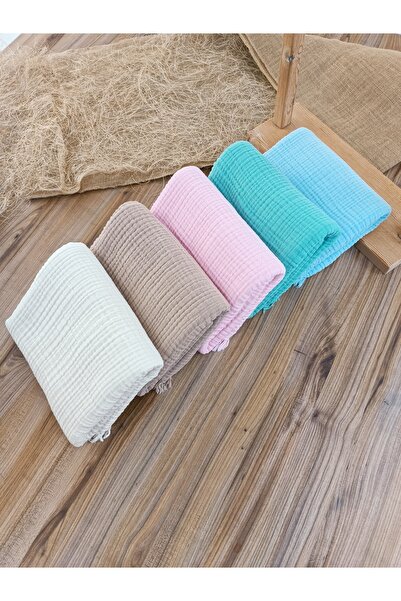 Tomuycuk Pink Muslin Baby Blanket and Natural Organic Sleeping Towel - 100X120Cm Seasonal