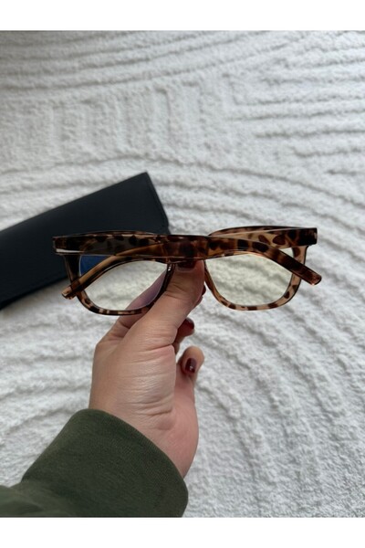 RoseandRoses Gabi Optical Compatible - Bone Model Blue Light Protective Leopard Glasses