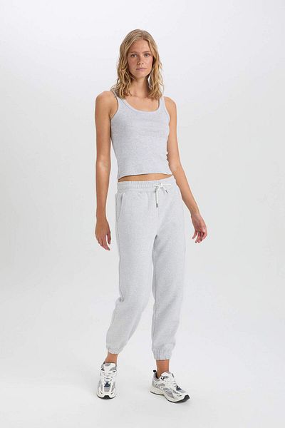 DeFacto Jogger Sweatpants - Χοντρό, ελαστική μέση, κορδόνια, ίσια τσέπη W1505az24wn