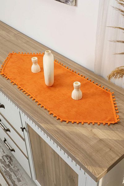Aisha's Design Runner with Pompoms 120 X 40 Cm,R-20O