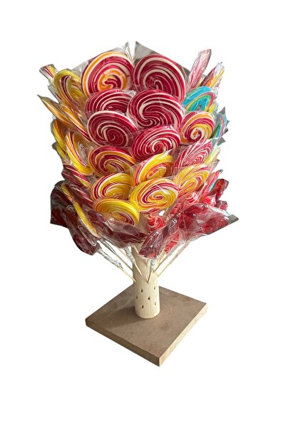 ŞEKERCE حلوى سوسيتي 100 قطعة 30 جرام مع ستاند هدية