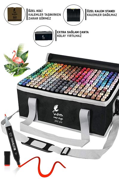 valletta Double Sided Pencils Set of Moringa 262 - Art Marker and Felt