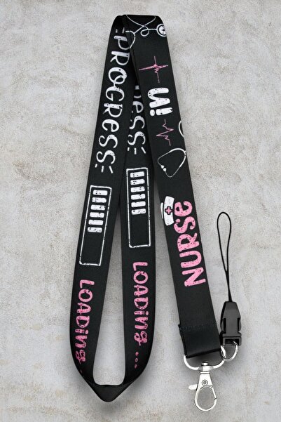 Mızıkçı Hemşire Boyun Askı İpi Yaka Kartı Kimlik Askısı Telefon Aksesuarı - Mzz