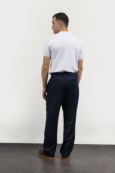 GIESTO Παντελόνι με πλισέ Navy Blue