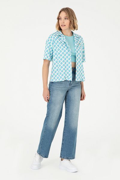 U.S. Polo Assn. Cămașă tricotată mentă pentru femei G082SZ0OG.000. 1825207