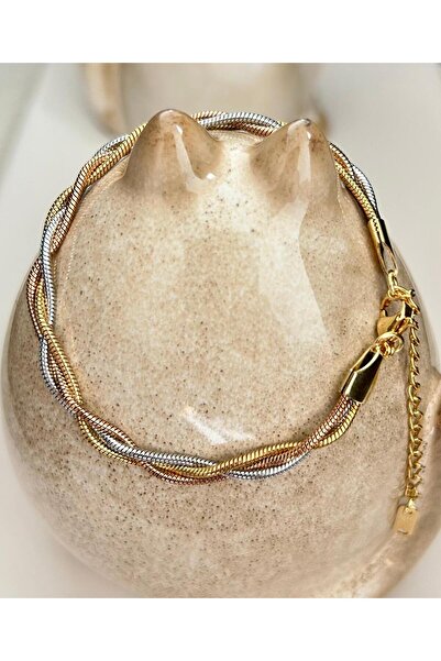 juleeco Üç Renk Örgü Çelik Bileklik