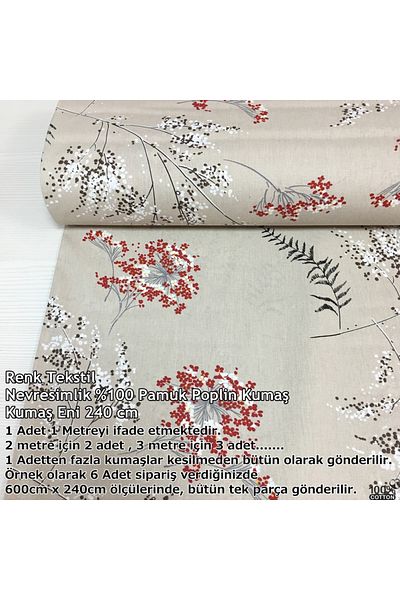 Renk Tekstil Κάλυμμα Παπλωματικής 100% Βαμβακερό Μετρητικό Ύφασμα - Χόμπι - Ράψιμο - Σχεδιασμός