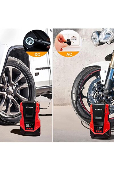 Genel Markalar KB220 12Volt/220Volt 150 PSI Dijital Basınç Göstergeli Lastik Şişirme Pompası