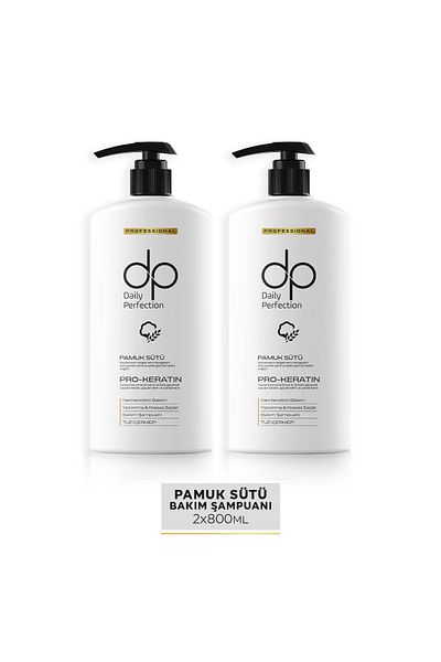 dp Daily Perfection 800 ml Cotton Milk Shampoo - X 2 Pieces