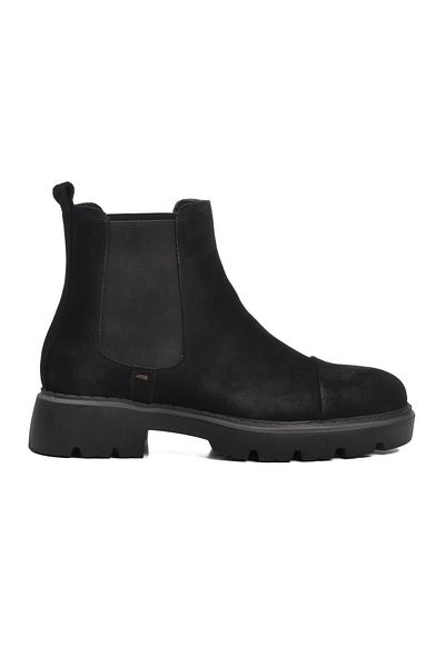 AYAKMOD Ανδρικές μπότες Premium 1158 Black Suede από γνήσιο δέρμα