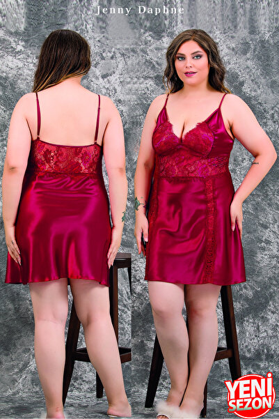 Jenny Daphne Lace Plus Size Long Nightgown and Dressing Gown Set