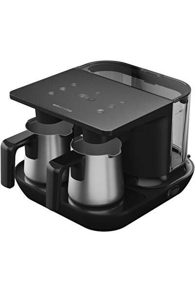 Grundig Premium Çelik Cezveli Otomatik Su Hazneli Közde Türk Kahvesi ve Türk Kahvesi Makinesi