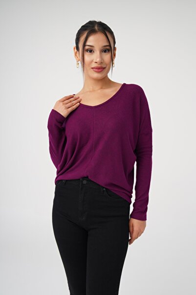 Hipo Trend Фіолетова блузка з м'яким кроєм