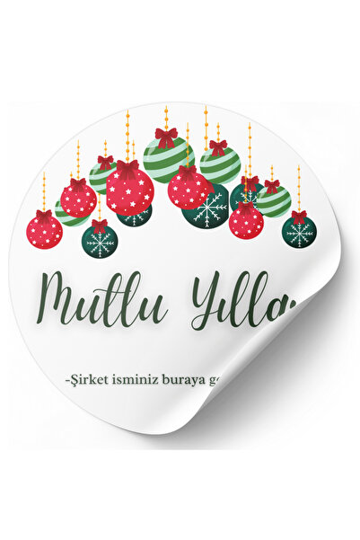 YAPIŞKAN STORE Yılbaşı Stickerı-kişiselleştirilebilir Küçük Işletme/şirketler...