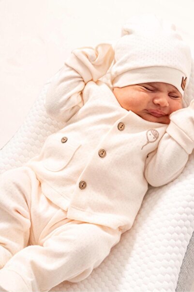 Bubbles طقم خروج من المستشفى للأطفال مصنوع من القطن بنسبة 100%، مكون من 5 قطع للجنسين