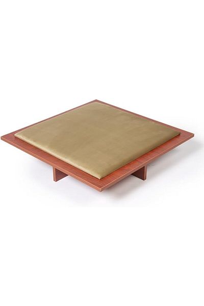 ALBADER Small Floor Wooden Ploot Play Cards Game Table, Wood Baloot Table Small-Size 70 * 70 CM