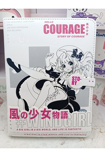 Meyra Accessories Anime Wind Girl Themed Luxury Notebook Notebook Agenda Notepad Soft Cover Gift Notebook