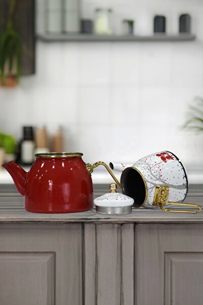 PR HOME Love Rose Model Emaye Çaydanlık