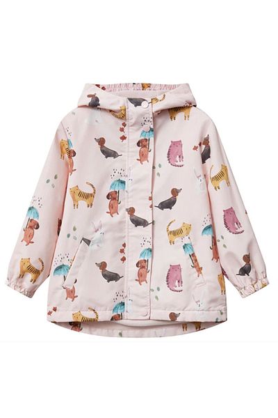Petityu Cats&Dogs Pisică Câine Model Fleece Căptușit în interior Palton gros pentru fete
