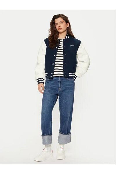 Tommy Hilfiger Bunda Tjw Wool Varsity - prodloužená velikost