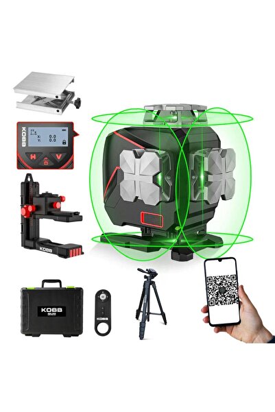 KOBB KBL36GTP Profesyonel Li-ion Şarjlı 4X360⁰ LCD Ekran Otomatik Hizalamalı ...