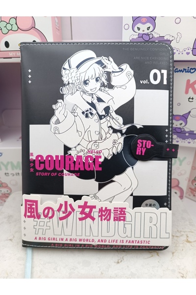 Meyra Accessories Σημειωματάριο πολυτελείας με θέμα anime wind girl, σημειωμα...