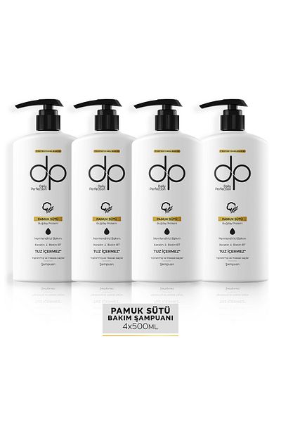 dp Daily Perfection 500 ml Cotton Milk Shampoo - X 4 Pieces