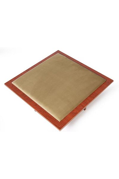 ALBADER Small Floor Wooden Ploot Play Cards Game Table, Wood Baloot Table Small-Size 70 * 70 CM